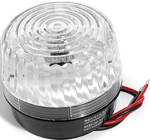 Seco-Larm SL-126Q/C Strobe Light, Clear; For 6- to 12-Volt use; 100000 Candle power; Easy 2-wire installation, regardless of voltage; If the strobe light is being powered by a backup battery, as the battery is drained, the strobe light will continue to function; Perfect for informative household burglar alarm use; UPC 676544004875 (SL126QC SL-126Q-C SL-126QC SL126Q/C) 
