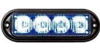 Seco-Larm SL-1311-MA/B ENFORCER Rectangular High Intensity 1Wx4 LED Strobe Light, Blue, Connect to the outside of an alarm bell box for external high-intensity notification, Fully epoxied weatherproof (IP66) and vibration-resistant design for external or internal use, Up to 100000 hours of continuous use, UPC 676544010906 (SL1311MAB SL-1311-MA-B SL-1311-MAB SL-1311MA/B)  