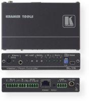 Kramer Electronics SL-1N Master Room Controller; IR Learning Function - Learns commands from any IR remote; USB Port - For uploading configuration file; Flexible Control - Ethernet, K-NET™, IR sensor and external IR commands; DEFAULT IP SETTINGS: IP number - 192.168.1.39; Mask - 255.255.0.0; Gateway - 0.0.0.0; INDICATORS: LED indicator for each function; POWER CONSUMPTION: 12V DC, 2A (from power supply) or 12V DC over K-NET™ connection (SL1N SL-1N SL-1N) 