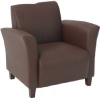 Office Star SL2271-EC6 Lounge Seating Series Stream Eco Leather Club Chair, Wine, Cherry Finish Legs, Seat Size 20.5W x 20D, Back Size 21.5W x 17H, Max. Overall Size 32.5W x 28.5D x 32H, Arms to Floor 25, Cube 18.9, Weight 58 lbs. (SL2271EC6 SL2271 EC6 SL-2271 SL 2271) 