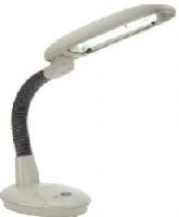 Sunpentown SL-813G EasyEye Energy Saving Desk Lamp with Ionzier - Gray 2 Tubes, Bulb has an average life span of 10,000hrs, Flexible goose neck, Swivel head, Built-in Ionizer (SL 813G   SL813G) 