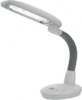 Sunpentown SL-823G EasyEye Desk Lamp (Grey/2-tube), Simulates natural lighting, Flicker free (25000Hz frequency), Japan made 27W bulb included, Bulb has an average life span of 10000hrs, Flexible goose neck, Swivel head, UPC 876840000933 (SL823G SL 823G SL-823) 