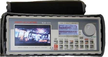 Sencore SLM 1475 All Format RF Signal Analyzer, Accurately measures analog and digital signal levels, Full-color, decoded ATSC video for quick visual quality assurance, 4