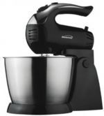 Brentwood Appliances SM-1153 5 Speed Stand Mixer with Stainless Steel Bowl in Black, 5 Speed Stand Mixer with Stainless Steel Bowl in Black, Powerful 200 Watt Motor, 5 Speed Selection, Power Head Detaches for Use as a Portable Mixer, Stainless Steel Bowl, Power: 200 Watts, Approval Code: cETL, Item Weight: 4.05 lbs, Item Dimension (LxWxH): 12 x 8 x 12, Colored Box Dimension: 11.75 x 9 x 8, Case Pack: 6, Case Pack Weight: 25.8 lbs (SM1153 SM-1153 SM-1153) 