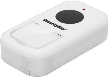 SecurityMan SM-105DB Add-on Wireless Door Bell For use with IWATCHALARM Mobile App Based Wireless Security Alarm System Series, One Button, Red LEDs, Transmission Frequency 433 mHz, Transmission Distance 490 feet clear line of sight (no walls), UPC 701107902449 (SM105DB SM 105DB SM-105-DB)