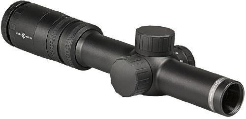 Sightmark SM13028AAC Pinnacle 1-6x24 AAC; Premium, High-definition optics; Fully, multi-coated optics; Scratch resistant lenses; Constant Eye Relief; Reticle Type: CDC-300; MOA Adjustment (one click): 1/2; Reticle Color: Red and Green; Maximum Recoil (G's): 800G; Illuminated: Yes; Battery Life (hours): 50-900; UPC 810119010384 (SM13028AAC SM13028AAC SM13028AAC)