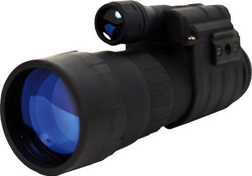 Sightmark SM14073 Ghost Hunter 4x50 Night Vision Monocular, 4x Magnification, 50mm Objective, 36 lines/mm Resolution, Angular field of view 15 degrees, 1m Min. focusing distance, 12mm Eye relief, Diopter adjustment +/- 5, High quality image and resolution, Close observational range of focus, Ergonomic design & quick power-up, UPC 810119016904 (SM-14073 SM 14073)