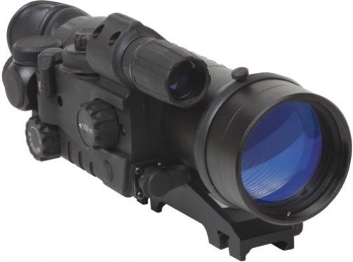 Sightmark SM16016 Refurbished Night Raider 3x60 Night Vision Riflescope, 3x Magnification, 60mm Objective, Field of view 11 degrees, 5m Min. focusing distance, 45m Eye Relief, Diopter adjustment +/-3, Resolution 35 lines per mm, Detection Range 200m/219yds, Two-Color Range Finding Reticle (Red or Green), High Quality Image and Resolution, UPC 810119012654 (SM-16016 SM 16016)