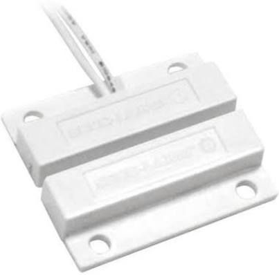 Seco-Larm SM-204/W ENFORCER Magnetic Contact, White, For closed loop applications, Screw flange breaks off for extra miniature size, Pre-wired 15