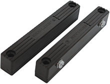 Seco-Larm SM-216Q/BR Surface-Mount N.C. Magnetic Contact with Screw Terminal, Brown; Wide-gap contact for closed loop applications; For loose-fitting doors and windows, steel doors and other applications where wide gaps are found; Screw terminals for quick installation; Includes spacers; 2-3/4