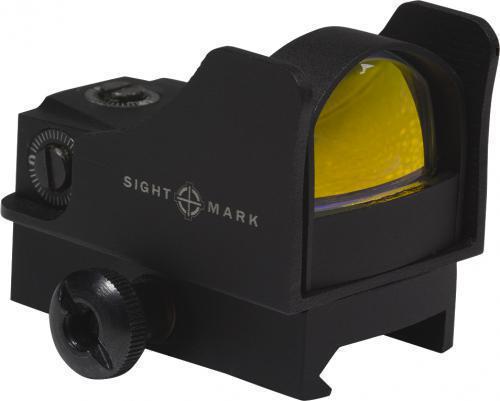 Sightmark SM26007 Mini Shot Pro Spec w/Riser - Green Reticle, Click adjustable windage/elevation, External battery compartment prevents need to rezero after battery replacement, Protective shield, Recticle brightness: 1 to 5 and 