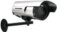 SecurityMan SM-3802 Dummy Outdoor/Indoor Camera with Flashing LED, Designed as a professional security camera for deterring unwanted intruders by just a fraction of the cost of a real camera, Weather resistant & anodized aluminum casing, Metal mounting bracket & adjustable, Powered by 2 x AA batteries (not included), UPC 701107901343 (SM3802 SM 3802) 