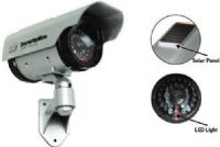 SecurityMan SM-3803 Solar Powered Outdoor/Indoor Dummy Camera with LED, Weather resistant dummy camera with one flashing red LED, Energy efficient built-in solar panel or 2xAAA backup standard/rechargeable batteries (not included) when it is darker, Adjustable wall-mount bracket, Looks like real security camera, UPC 701107901473 (SM3803 SM 3803) 