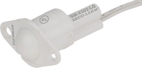 Seco-Larm SM-4302-LQ/W ENFORCER Roller-Ball Recessed-Mount N.C Magnetic Contact, White; For N.C. circuits; Used for protecting sliding doors and windows where space is limited; Magnet and reed switch contained in housing; Spacer and screws included; Rollerball plunger travel is 1/4