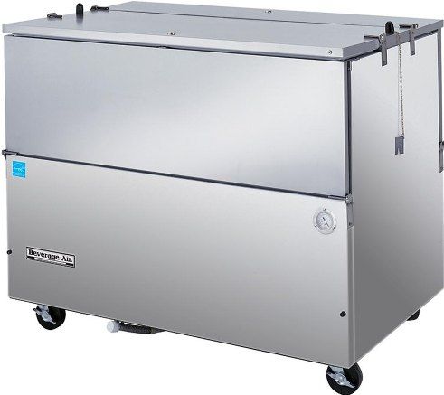 Beverage Air SM49N-S Stainless Steel Milk Cooler 1 Sided, 20 cu. ft Capacity, 7.5 Amps, 60 Hertz, 1 Phase, 115 Volts, Single Sided Access Type, 12 Crates Capacity, 20 Cubic Feet Capacity, Bottom Mounted Compressor, Cold Wall Cooling System, Swing Door Style, Solid Door Type, 1/4 Horsepower, 1 Number of Doors , Energy Star Certified, NSF Listed, 39.50
