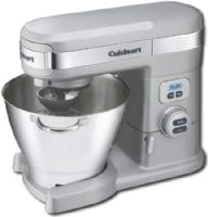 Cuisinart SM-55BC Stand Mixer 5.5 Quart, Tilt-back Head, Top Cover, 3 Power Ports, 5.5 Quart Stainless Steel Bowl with Handles, Head-lift Release Lever securely locks stand mixer head into raised tilt-back position, On/Off, Fold and Speed Control Dial, 12 speeds for precision mixing, 15-Minute Countdown Timer with Auto Shutoff (SM55BC SM 55BC SM55-BC SM55 BC) 