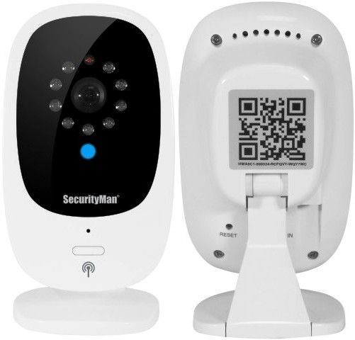 SecurityMan SM-825DTH App Based iSecurity WiFi Indoor Camera with Audio & Night Vision; Works as a standalone App based camera or integratable with the SecurityMan IWATCHALARM series; 2.4GHz wireless transmission up to 200 ft between walls and up to 490 ft in clear line of sight; H.264 advanced video compression for faster video streaming; UPC 701107902500 (SM825DTH SM 825DTH SM-825-DTH)