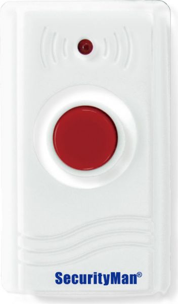 SecurityMan SM-89 Add On Wireless Panic Button for Air Alarm Series; Fully compatible with Air-Alarm1, Air-Alarm-DL, and Air-AlarmII/IIB; Alkaline battery; Product Package Dimensions 3.0