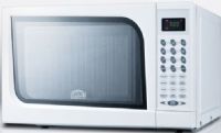 Summit SM901WH Mid-sized Microwave Oven, White Finish, 0.7 cu.ft. Capacity, 800.0 watts, Multiple power levels, End of cycle buzzer, Clock, One-Touch Auto Cook Menu, Rotary timer, Includes glass disc, Digital Display, Specialized Cooking Buttons, Digital Control Pad, 115 V AC/60 Hz, 10.25" H x 17.75" W x 13.0" D (SM-901WH SM 901WH SM901-WH SM901 WH) 