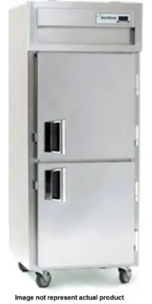 Delfield SMF1-SH One Section Solid Half Door Reach In Freezer - Specification Line, 9 Amps, 60 Hertz, 1 Phase, 115 Volts, Doors Access, 25 cu. ft. Capacity, Swing Door Style, Solid Door, 1/2 HP Horsepower, Freestanding Installation, 2 Number of Doors, 3 Number of Shelves, 1 Sections, 6