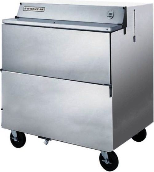 Beverage Air SMF34Y-1-S Stainless Steel 1-Sided Forced Air Milk Cooler - 34