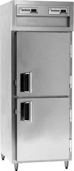 Delfield SMFPT1-SH One Section Solid Half Door Pass-Through Freezer - Specification Line, 11 Amps, 60 Hertz, 1 Phase, 115 Volts, Doors Access, 26.64 cu. ft. Capacity, Swing Door Style, Solid Door, 3/4 HP Horsepower, 4 Number of Doors, 3 Number of Shelves, 1 Sections, Freestanding Installation, 6