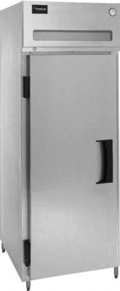 Delfield SMRPT1S-S One Section Solid Door Shallow Pass-Through Refrigerator - Specification Line, 6.8 Amps, 60 Hertz, 1 Phase, 115 Volts, 18.25 cu. ft. Capacity, Swing Door, Solid Door, 1/3 HP Horsepower, 2 Number of Doors, 3 Number of Shelves, 1 Sections, 33 - 40 Degrees F Temperature Range, 25