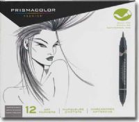 Prismacolor SN1773298 Double Ended Brush Marker 12-Color Warm Gray Set; Flexibility to Create Introducing Prismacolor's Brush Fine Art Marker; This marker has a brush tip on one end and a fine tip on the other, making it the perfect marker for fashion, design and hobby applications; UPC 070735002495 (PRISMACOLORSN1773298 PRISMACOLOR SN1773298 SN 1773298 PRISMACOLOR-SN1773298 SN-1773298) 