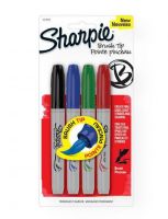 Sharpie SN1810701 Brush Markers 4-Color Set; Permanent brush tip markers with a versatile tip create fine lines, bold strokes, and shading all with a single marker!; Set contains markers in 4 colors: Black, Red, Blue, and Green; Colors subject to change; Shipping Weight 0.14 lb; Shipping Dimensions 8.1 x 0.75 x 5.25 in; UPC 071641048584 (SHARPIESN1810701 SHARPIE-SN1810701 SHARPIE/SN1810701 ARTWORK MARKER) 