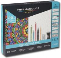 Prismacolor SN1978739 Complete Toolkit With Colored Pencil And 8 Page Coloring Book, 24 soft core pencils, Illustration marker, Blender pencil, Eraser, Sharpener, Adult coloring book, Dimensions 8.25" x 10.88" x 1.15", Weight 1.15 lbs, UPC 070735007063 (PRISMACOLORSN1978739 PRISMACOLOR SN1978739 SN 1978739 PRISMACOLOR-SN1978739 SN-1978739) 