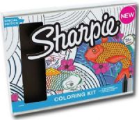 Sharpie SN1989554 Aquatic-Themed Adult Coloring Kit, Dive into an adult coloring adventure to express your creative side, Kit includes 10 Fine and 10 Ultra Fine Sharpie Markers with bold colors and an aquatic themed adult coloring book so you can leave your mark on an underwater coloring journey, UPC 071641121546 (SHARPIESN1989554 SHARPIE SN1989554 SN 1989554 SHARPIE-SN1989554 SN-1989554) 