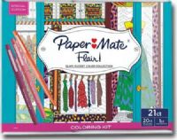 Sharpie SN1989556 Flair Glam-Closet Adult Coloring Kit, Let loose the artist inside and express yourself with true style and color: A trendy woman's closet themed adult coloring book and 20 bright and vivid felt tip pens that make your fashion sketches come to life, Dimensions 9.63" x 12.56" x 1.37", Weight 1.19 lbs, UPC 04154009603 (SHARPIESN1989556 SHARPIE SN1989556 SN 1989556 SHARPIE-SN1989556 SN-1989556) 