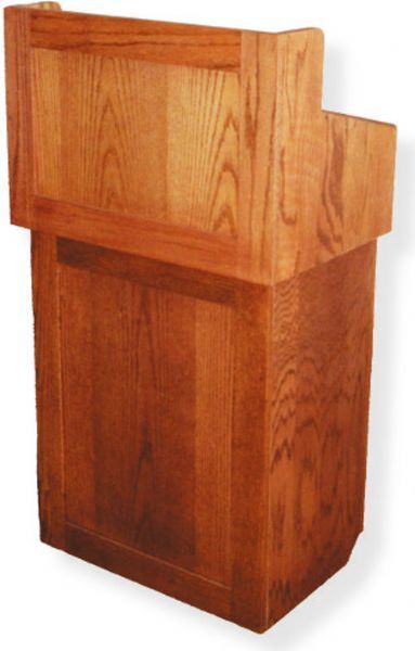 Amplivox SN3010 Oxford Lectern, Cherry; Versatile modular lectern; Four casters for easy transport (2 locking); Solid hardwood; Product Dimensions 17
