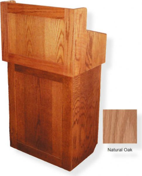Amplivox SN3010 Oxford Lectern, Oak; Versatile modular lectern; Four casters for easy transport (2 locking); Solid hardwood; Product Dimensions 17