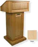 Amplivox SN3020 Victoria Lectern, Maple; Versatile full height modular lectern with removeable top to use as a non-sound tabletop lectern; Drop-top reading table lets you adjust reading table to flat position; Four casters for easy transport (2 locking); Solid hardwood; Fully Assembled; UPC 734680430276 (SN3020 SN3020MP SN3020-MP SN-3020-MP AMPLIVOXSN3020 AMPLIVOX-SN3020MP AMPLIVOX-SN3020-MP) 