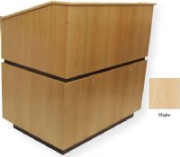 Amplivox SN3030 Coventry Lectern, Maple; Equipment Bay with locking doors; Center divider and left-side shelf; 4 Hidden casters; Solid hardwood; Fully assembled; Product Dimensions 46" H x 42" W x 30" D; Weight 350 lbs; Shipping Weight 400 lbs; UPC 734680430375 (SN3030 SN3030MP SN3030-MP SN-3030-MP AMPLIVOXSN3030 AMPLIVOX-SN3030MP AMPLIVOX-SN3030-MP) 