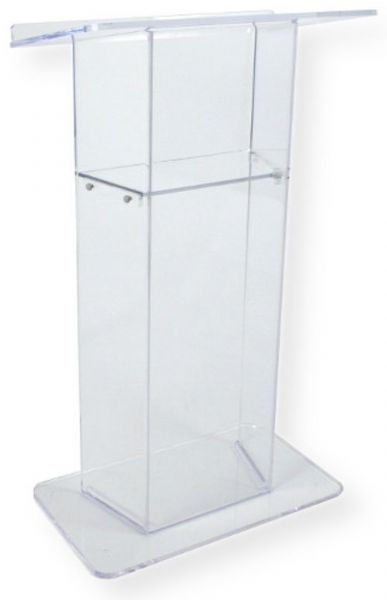 Amplivox SN305000 Clear Acrylic Lectern; Large reading surface with a 1