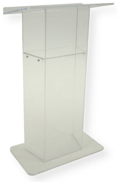Amplivox SN305010 Frosted Acrylic Lectern; Large reading surface with a 1