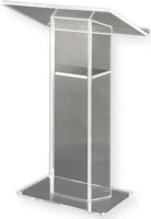 Amplivox SN305500 Large Top Clear Acrylic Lectern; Generous reading shelf space; 48" tall with a simple and elegant design; Reading Surface 31.5" W x 21.0" D; Convenient shelf for extra storage; Ships fully assembled; Product Dimensions 31.5" W x 48.0" H x 21.0" D; Shipping Weight 90 lbs; UPC 734680430559 (SN305500 SN-305500 SN-3055-00 AMPLIVOXSN305500 AMPLIVOX-SN3055-00 AMPLIVOX-SN-305500) 