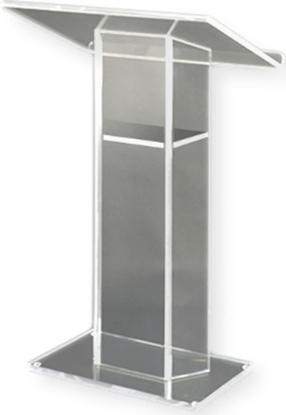 Amplivox SN305500 Large Top Clear Acrylic Lectern; Generous reading shelf space; 48