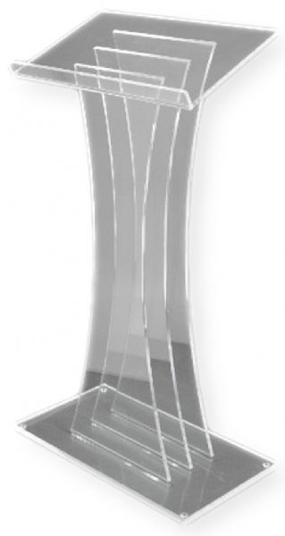 Amplivox SN306500 Contemporary Clear Acrylic Lectern; Manufactured from 0.50