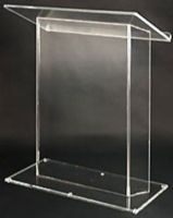 Amplivox SN3070 Double Wide Lucite Pulpit Acrilic Lectern, These luxurious double wide Lucite pulpits are made from 3/4" Lucite sheets, Speakers will love the huge (42"wide x 21"deep) reading shelf with a lip at the bottom to keep reading materials within view (SN-3070 SN 3070) 