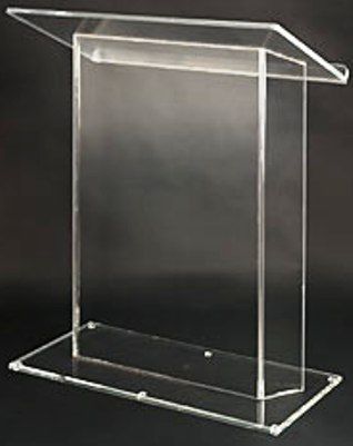Amplivox SN3070 Double Wide Lucite Pulpit Acrilic Lectern, These luxurious double wide Lucite pulpits are made from 3/4