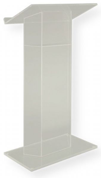 Amplivox SN307510 Traditional RTA Frosted Acrylic Lectern; 0.50