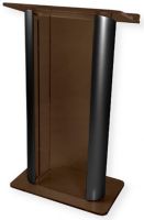 Amplivox SN308021 Contemporary Alumacrylic Lectern, Smoked Acrylic with Black Anodized Aluminum Posts; 0.750" and 0.625" thick plexiglass; Top Width of 27"; Clear rubber foot at each corner; Ships fully assembled; Product Dimensions 27" W x 48" H (Front), 43" H (Back) x 16" D; Weight 64 lbs; Shipping Weight 90 lbs; UPC 734680430177 (SN308021 SN-308021-BK SN-3080-21BK AMPLIVOXSN308021 AMPLIVOX-SN3080-21 AMPLIVOX-SN-308021) 