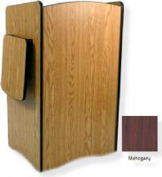 Amplivox SN3230 Multimedia Computer Lectern Non-Sound, Mahogany; Fully assembled multipurpose melamine laminate computer lectern cart; Drop-leaf side shelf for projectors and media equipment; Adjustable inner shelf for computer and AV material; Locking cabinet door provides secure storage for equipment; UPC 734680432317 (SN3230 SN3230MH SN3230-MH SN-3230-MH AMPLIVOXSN3230 AMPLIVOX-SN3230MH AMPLIVOX-SN3230-MH) 