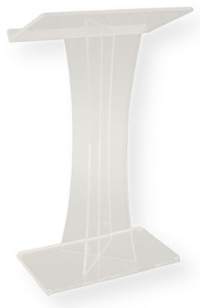 Amplivox SN352010 Frosted Acrylic Floor Lectern, X Type; Stands 46.5