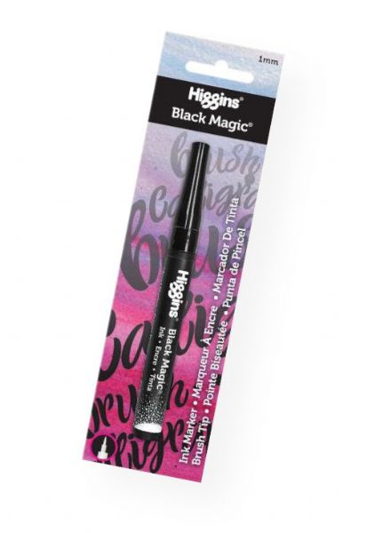Higgins SN44011BMKRBC Black Magic Ink Pump Marker; Waterproof, fade-proof and acid-free; Quick-drying waterproof matte finish; Dilutable with water; Great for use on papers and boards; Removable tip; Shipping Weight 0.06 lb; Shipping Dimensions 0.1 x 9.00 x 2.5 in; UPC 014173411891 (HIGGINSSN44011BMKRBC HIGGINS-SN44011BMKRBC BLACK-MAGIC-SN44011BMKRBC MARKER ARTWORK)