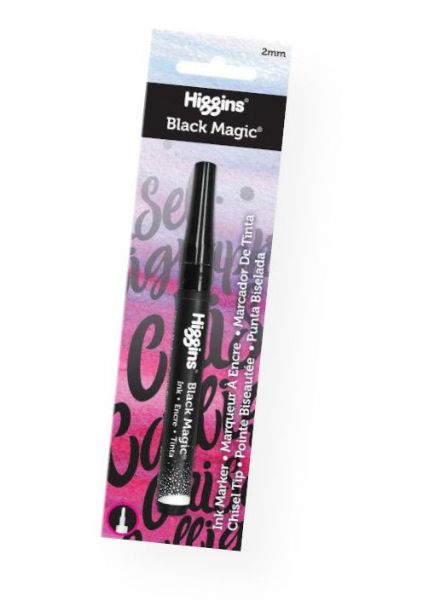 Higgins SN44011CMKRBC Black Magic Black Magic Pump Marker; Higgins Black Magic and India Inks like you've never seen them before - in a pump marker!; Ideal for use on papers and boards, Higgins Pump Markers last seven times longer than most permanent markers and have a nib that can be removed for refilling; UPC 014173411907 (HIGGINSSN44011CMKRBC HIGGINS-SN44011CMKRBC BLACK-MAGIC-SN44011CMKRBC MARKER ARTWORK)