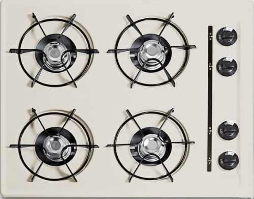 Summit SNL03P Gas Cooktop with 4 Open Burners, Painted Cooktop Surface, 4 Number Of Burners, Control Burner Temperature, Battery Start Dial Ignition Type, 9,000 BTU BTU Per Burner, Gas Fuel Type, UPC 761101043937, Bisque Finish (SNL03P SNL-03-P SNL 03 P SNL 03P SNL-03P)